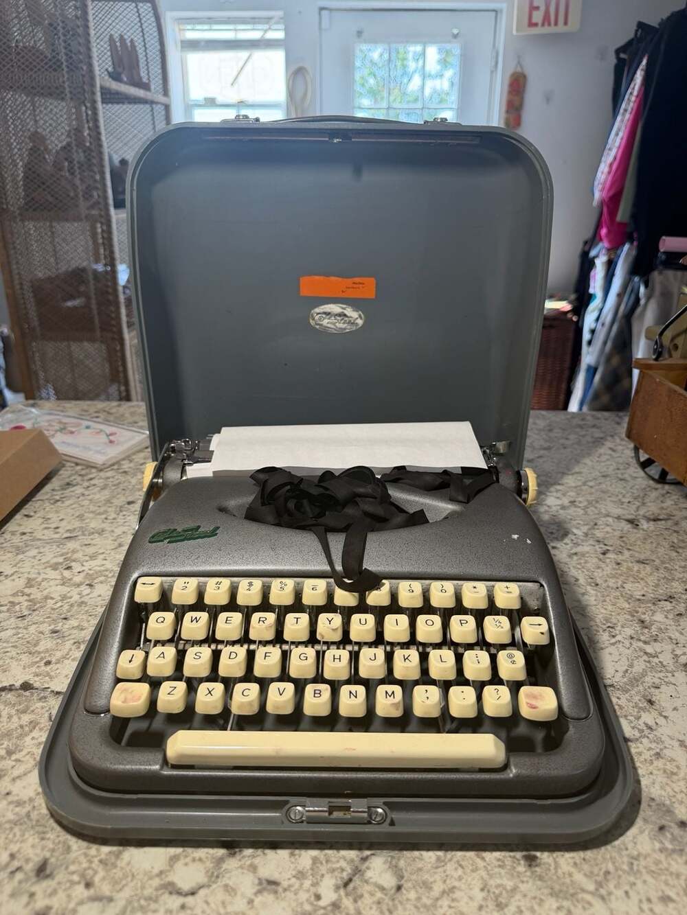 Cole Steel Portable Manual Typewriter Grey With Case